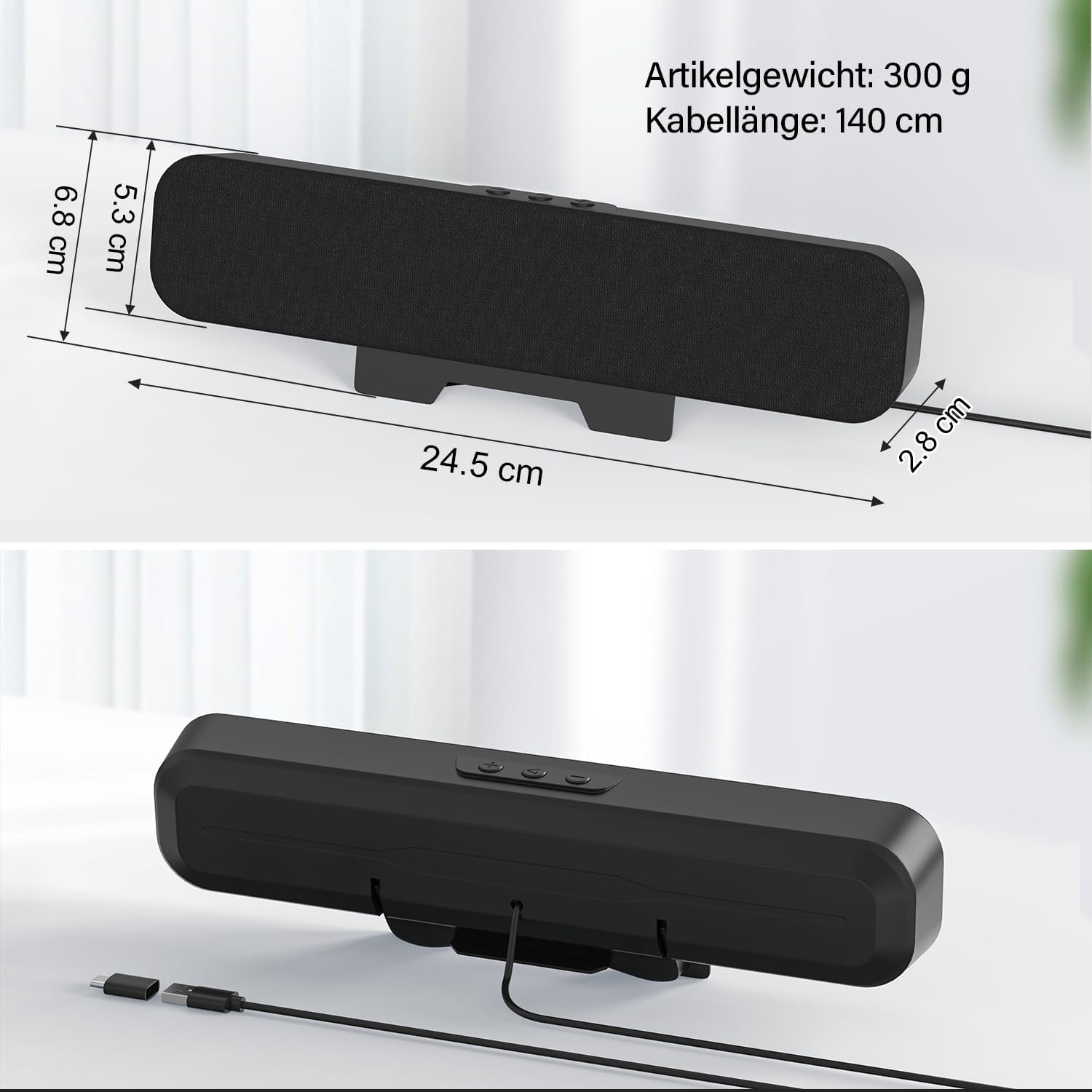 Detalle 2 de ZETIY PC Lautsprecher 10W Clip-On 🔊