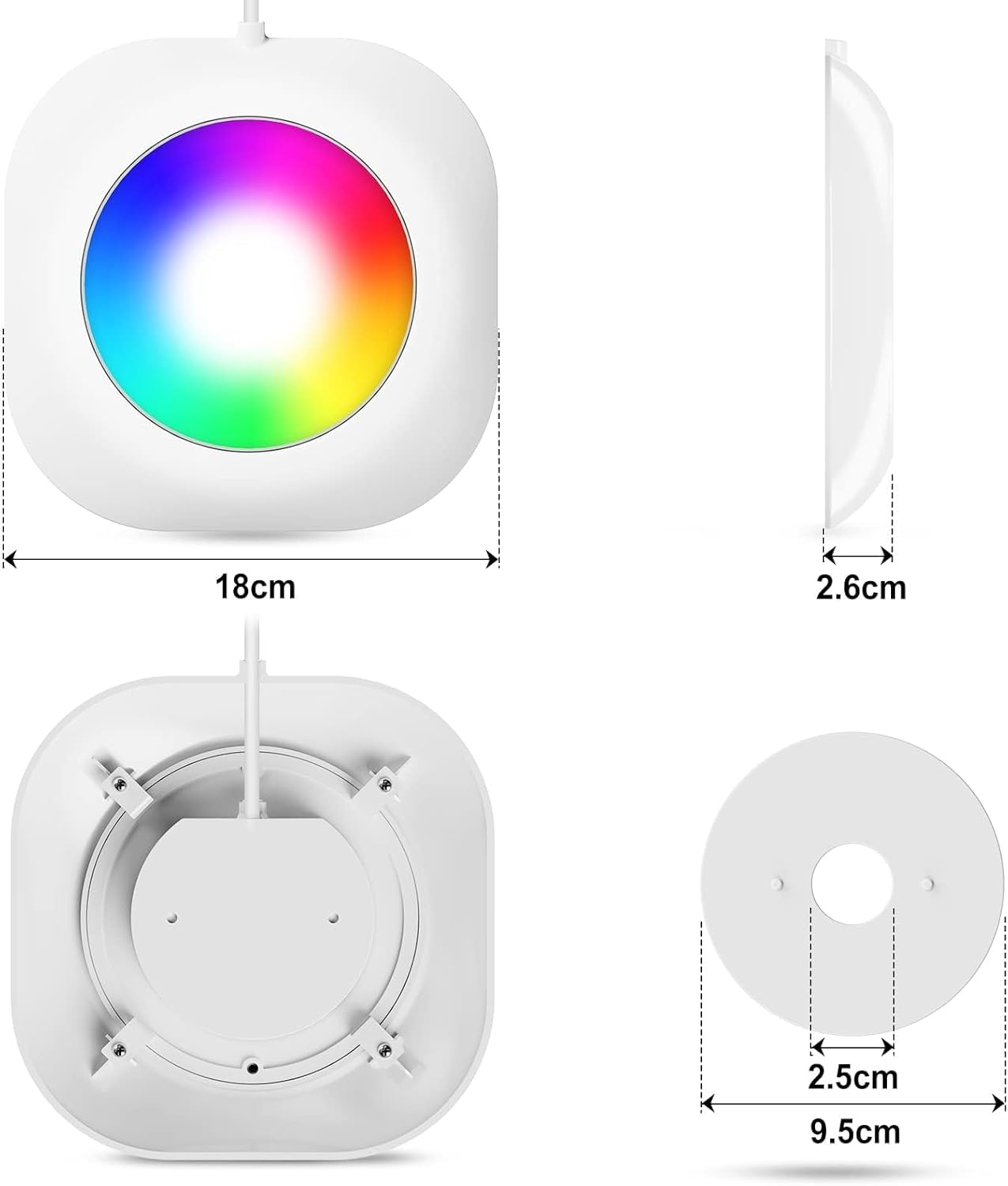 Thumbnail 6 de LyLmLe 20 W: Illuminazione LED senza fili per piscina – controllo APP, IP68, 8 m di cavo