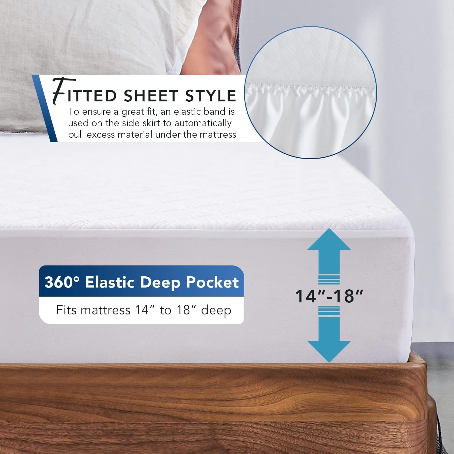 Thumbnail 4 de Super King Size Bamboo Mattress Protector