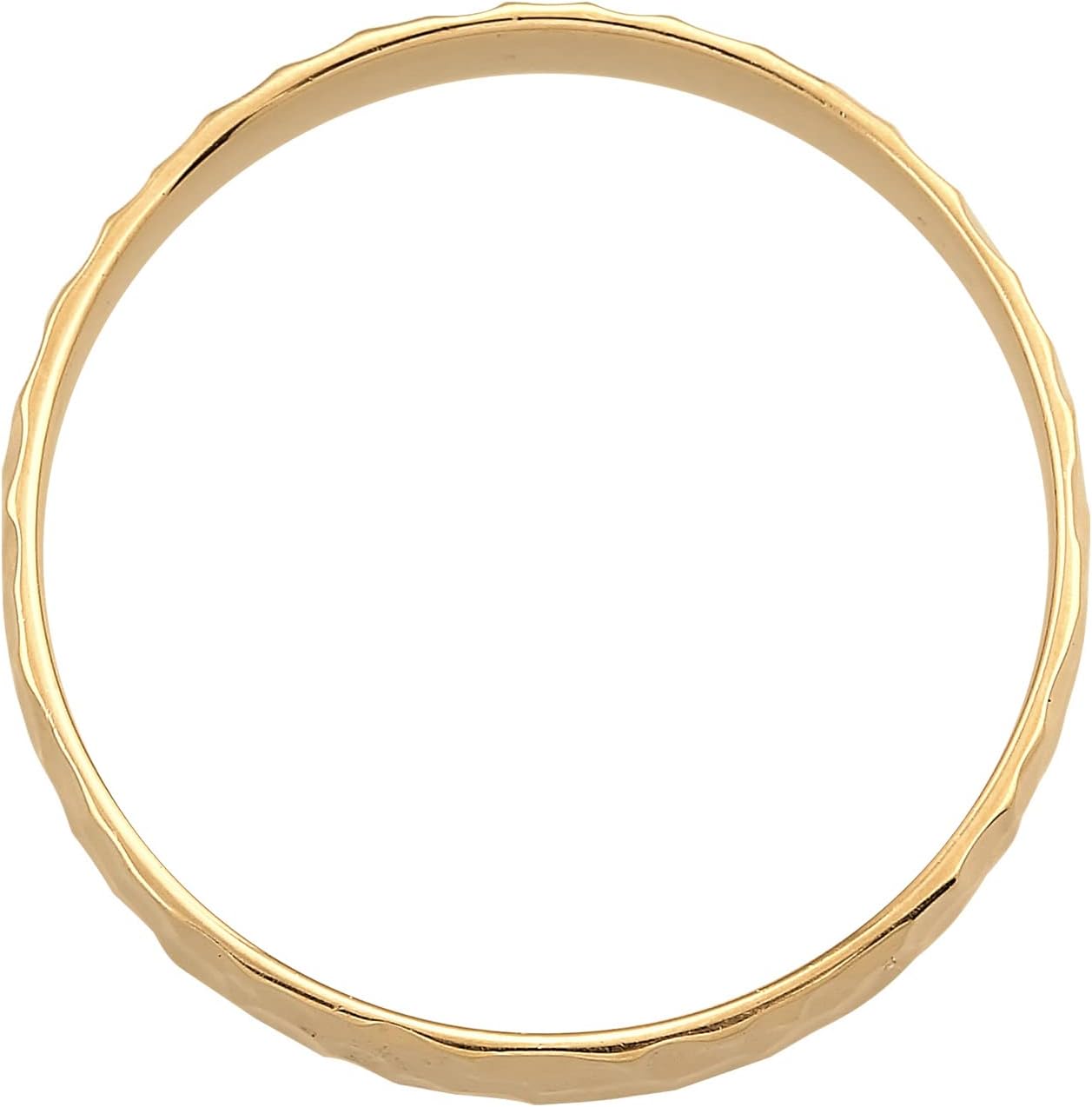 Thumbnail 2 de Kuzzoi Herrenring 4 mm aus 925 Sterlingsilber vergoldet – handgefertigter Bandring mit gehämmertem Finish, Ringgröße 60–66