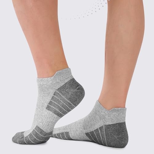 Detalle de Effeeet 10 Pares Calcetines Tobilleros de Algodón Transpirable para Hombre y Mujer (Talla 39-42)