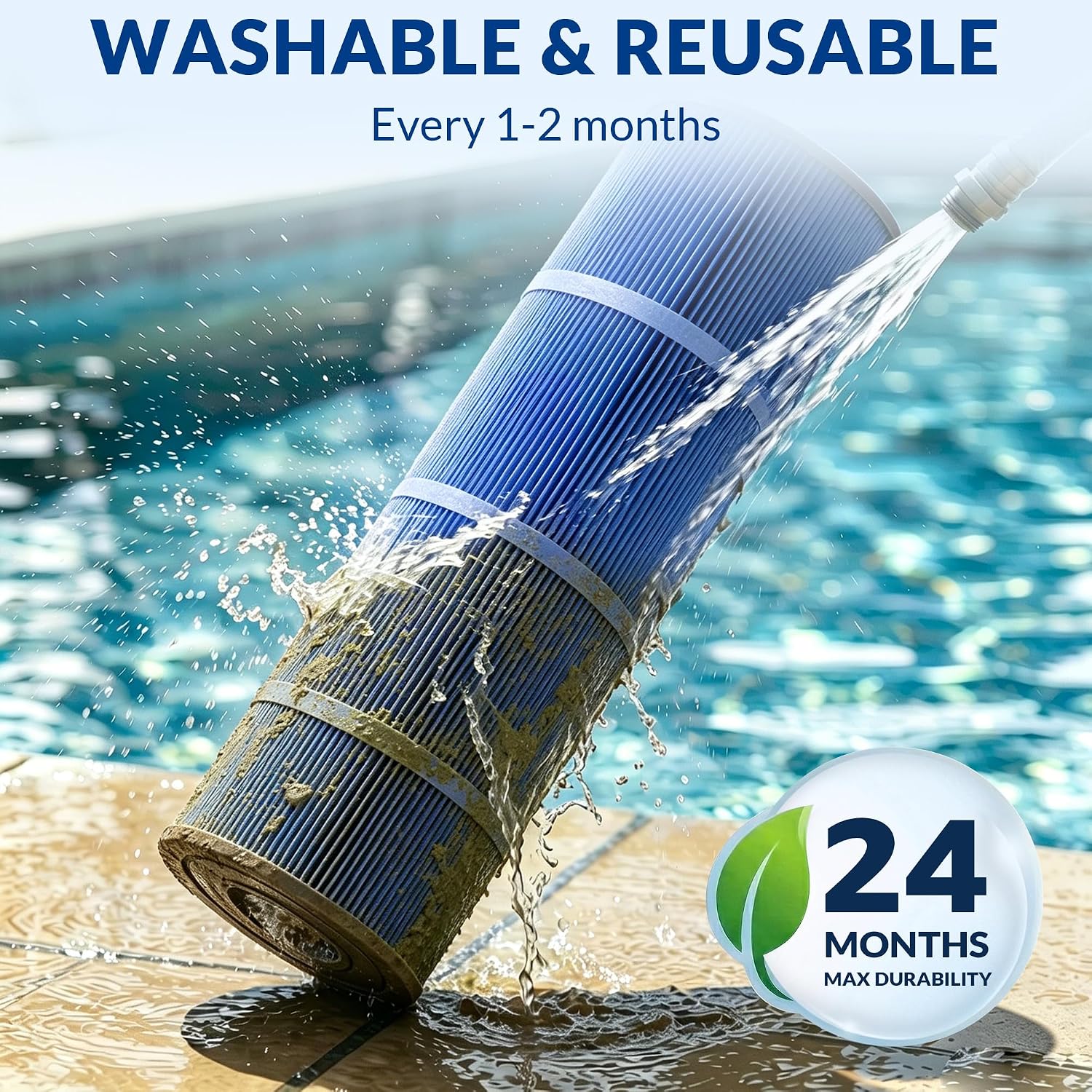 Detalle de Swimara Jandy Filter Series Ultra Azure Pool Cartridges, 4-Pack for CL460/CV460