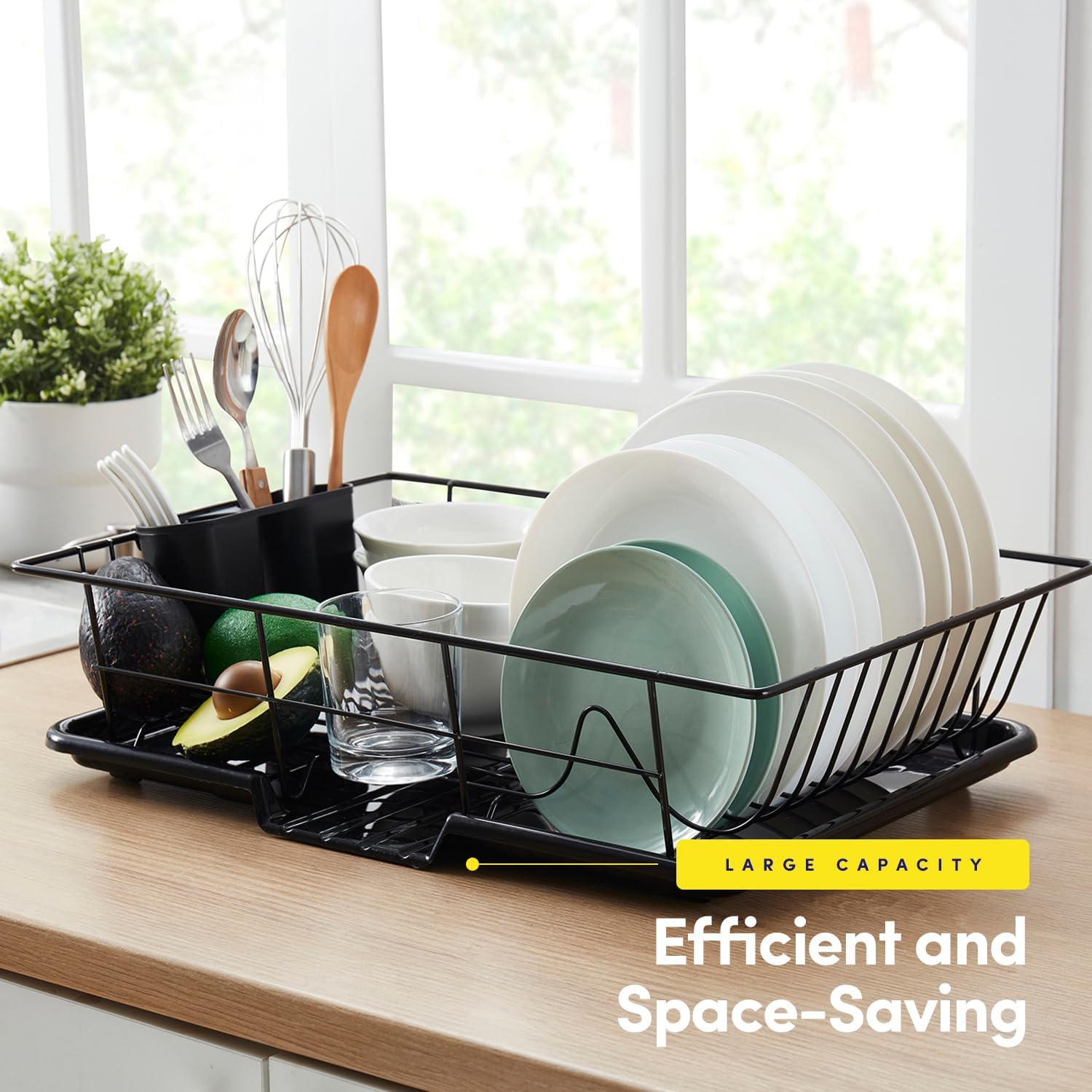 Thumbnail 2 de Space-Saving 3-Piece Dish Drainer Rack Set 🍽