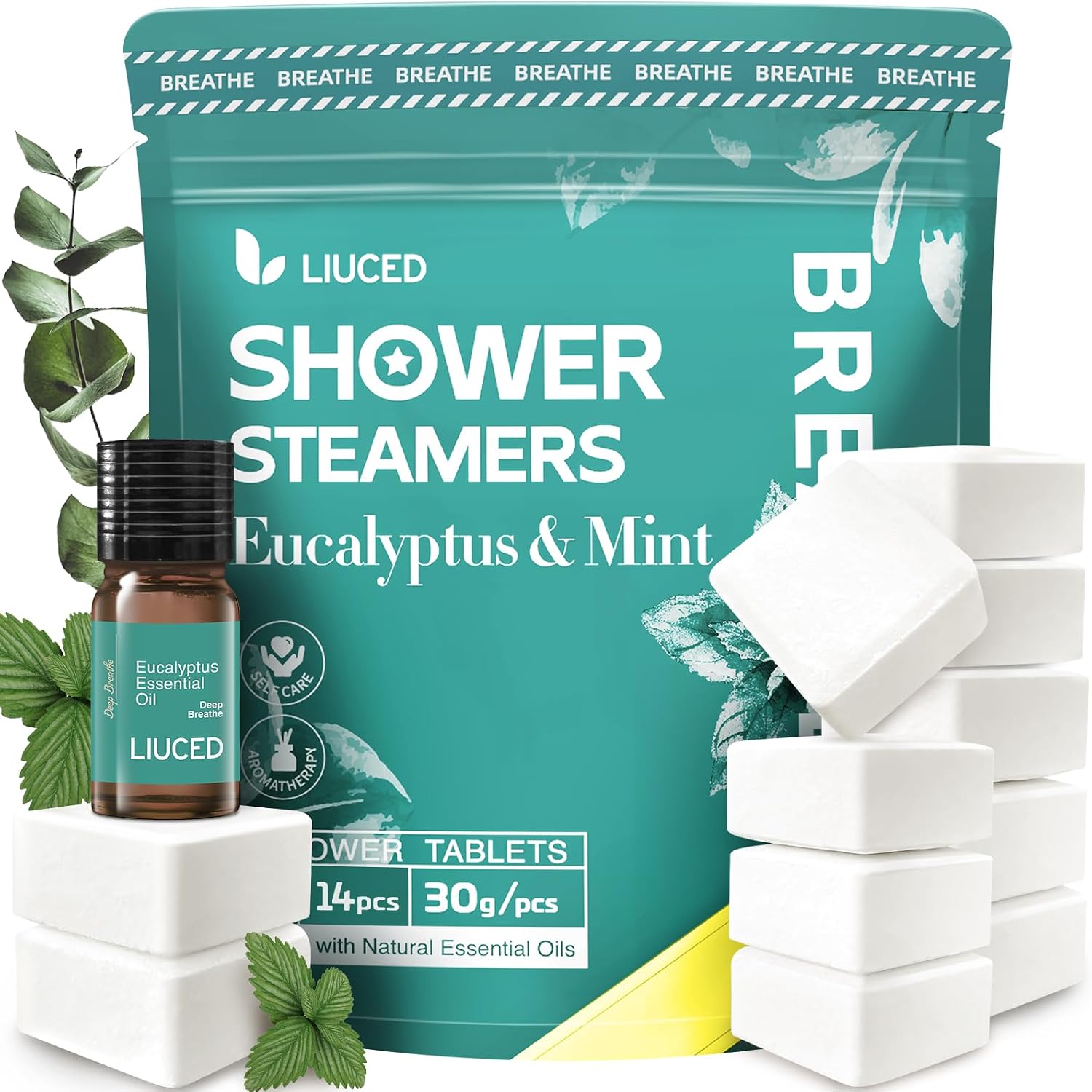Detalle de 14+1 Eucalyptus Mint Shower Steamers Set