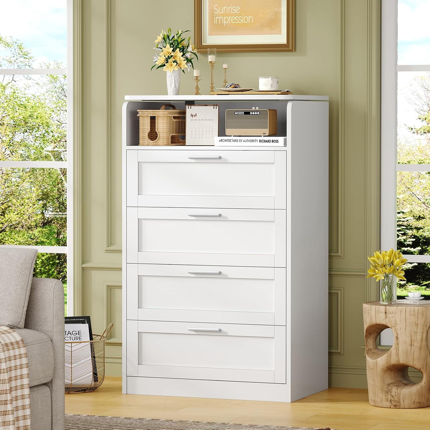Thumbnail 2 de TEENFON Dresser with 4 Drawers