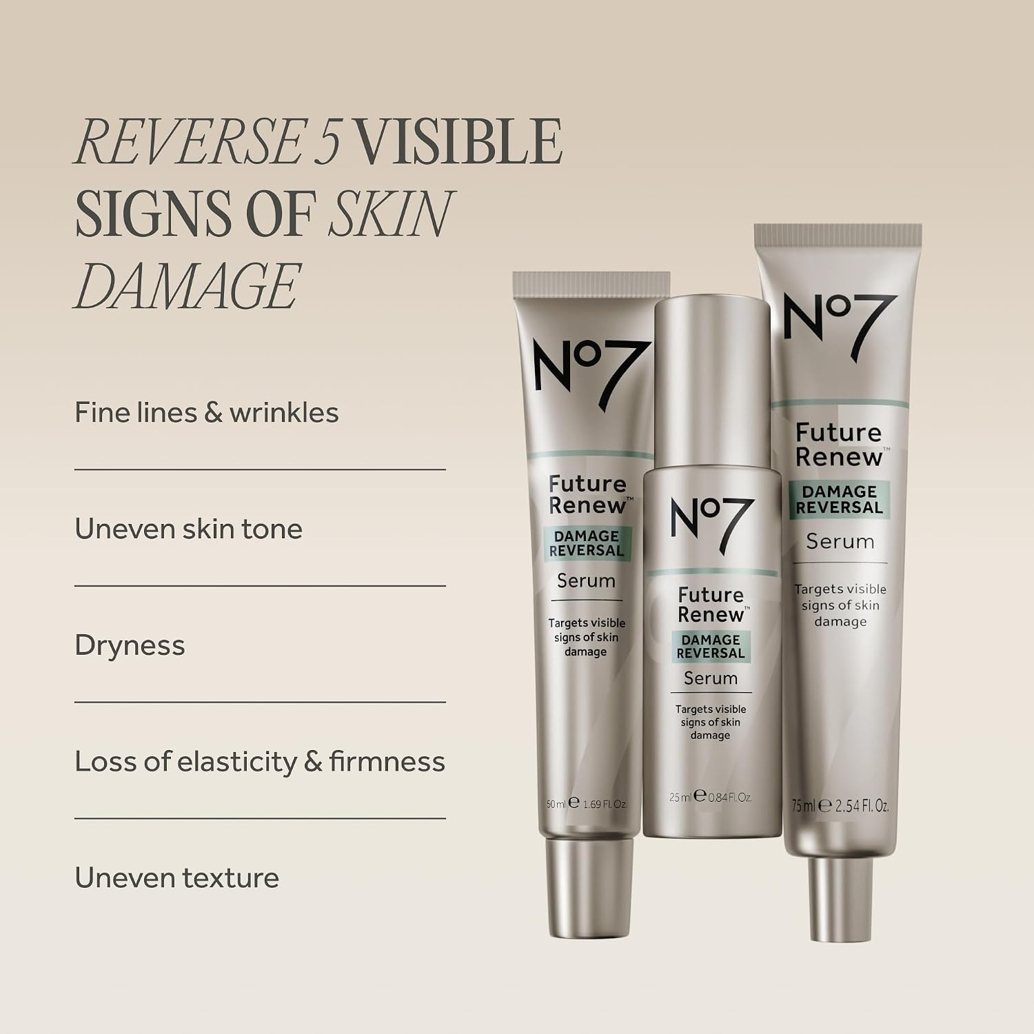 Detalle 2 de No7 Future Renew Damage Reversal Serum 0.84 fl oz 💄