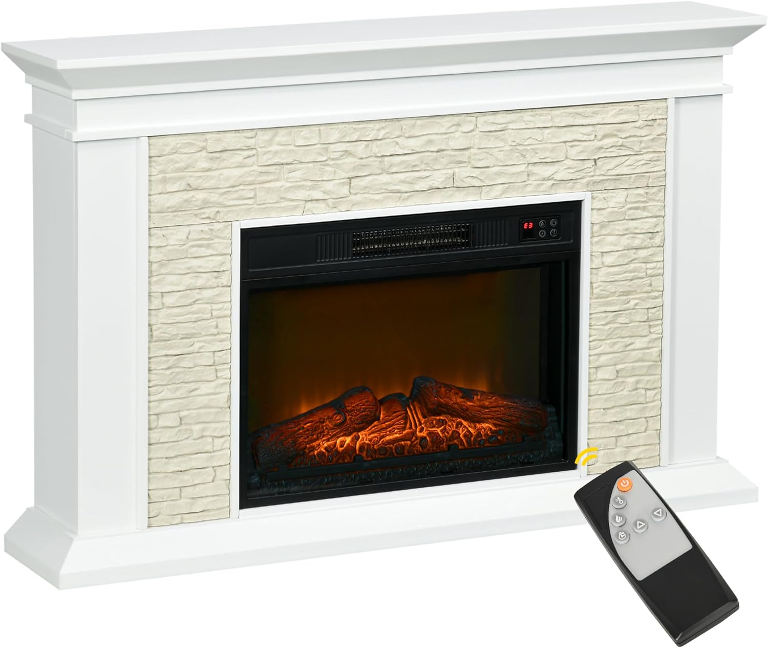 HOMCOM Chimenea Eléctrica 1800 W