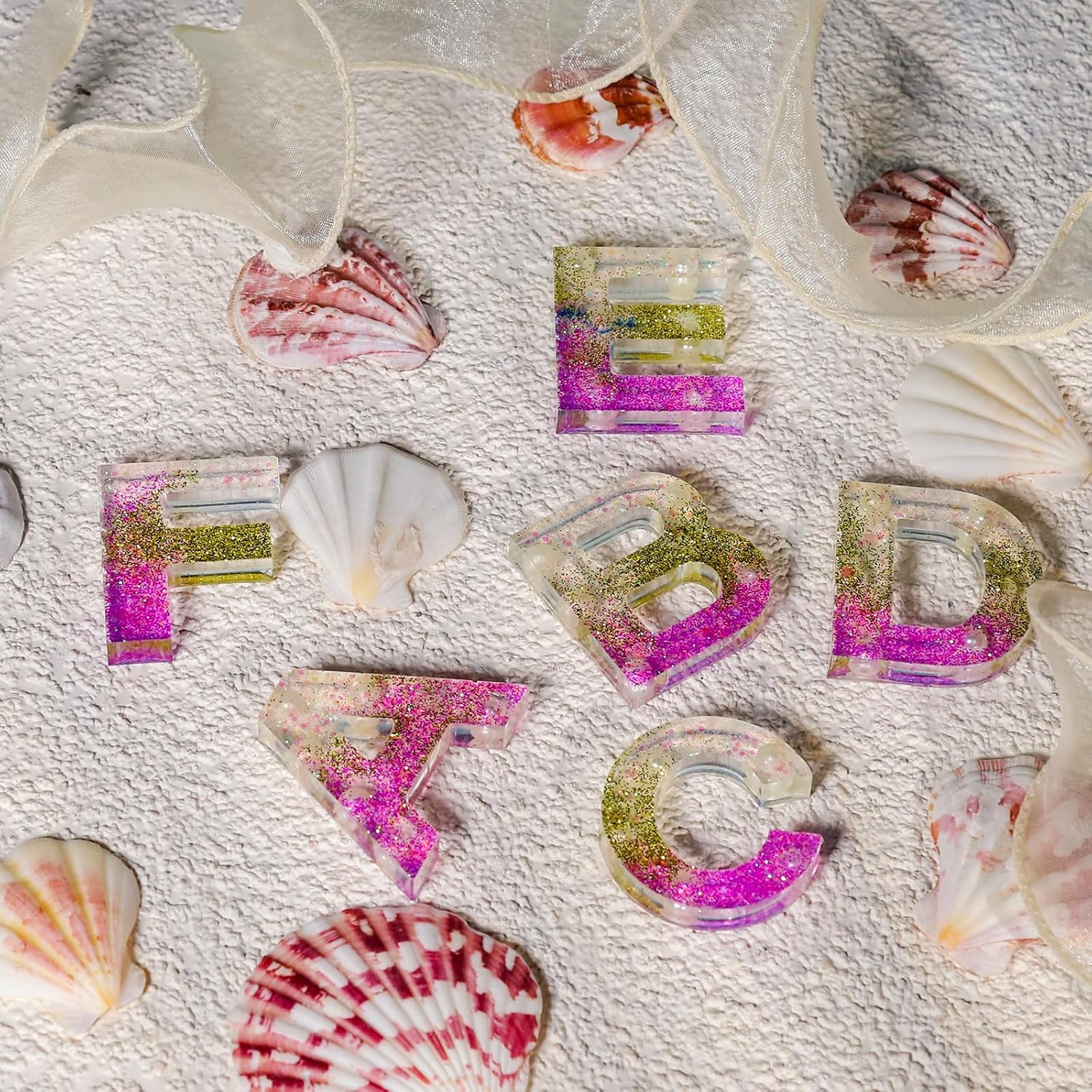 Thumbnail 5 de LEOBRO Fine & Chunky Glitter Set (32 jars) – extra fine and holographic chunky craft glitter