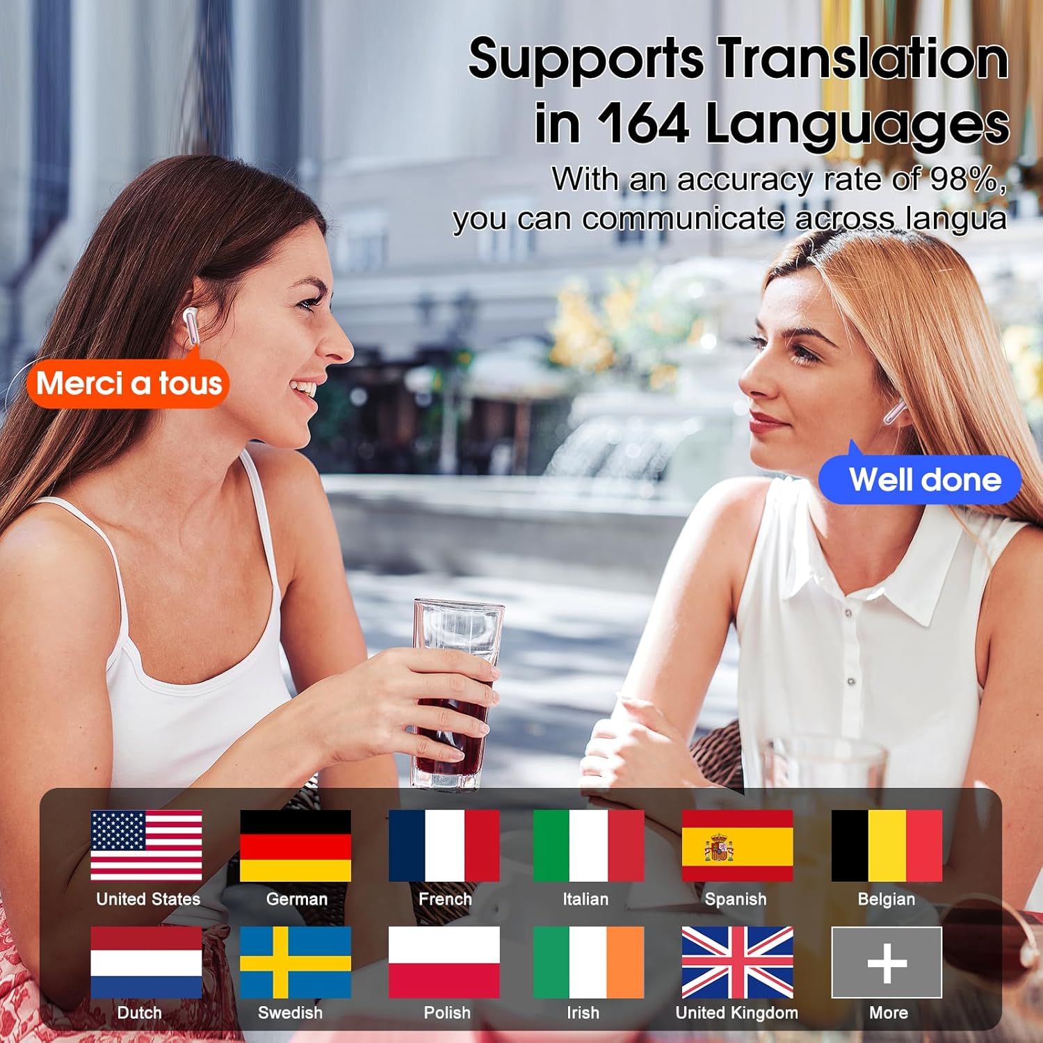 Thumbnail 3 de Language Translation Earbuds 164 Languages