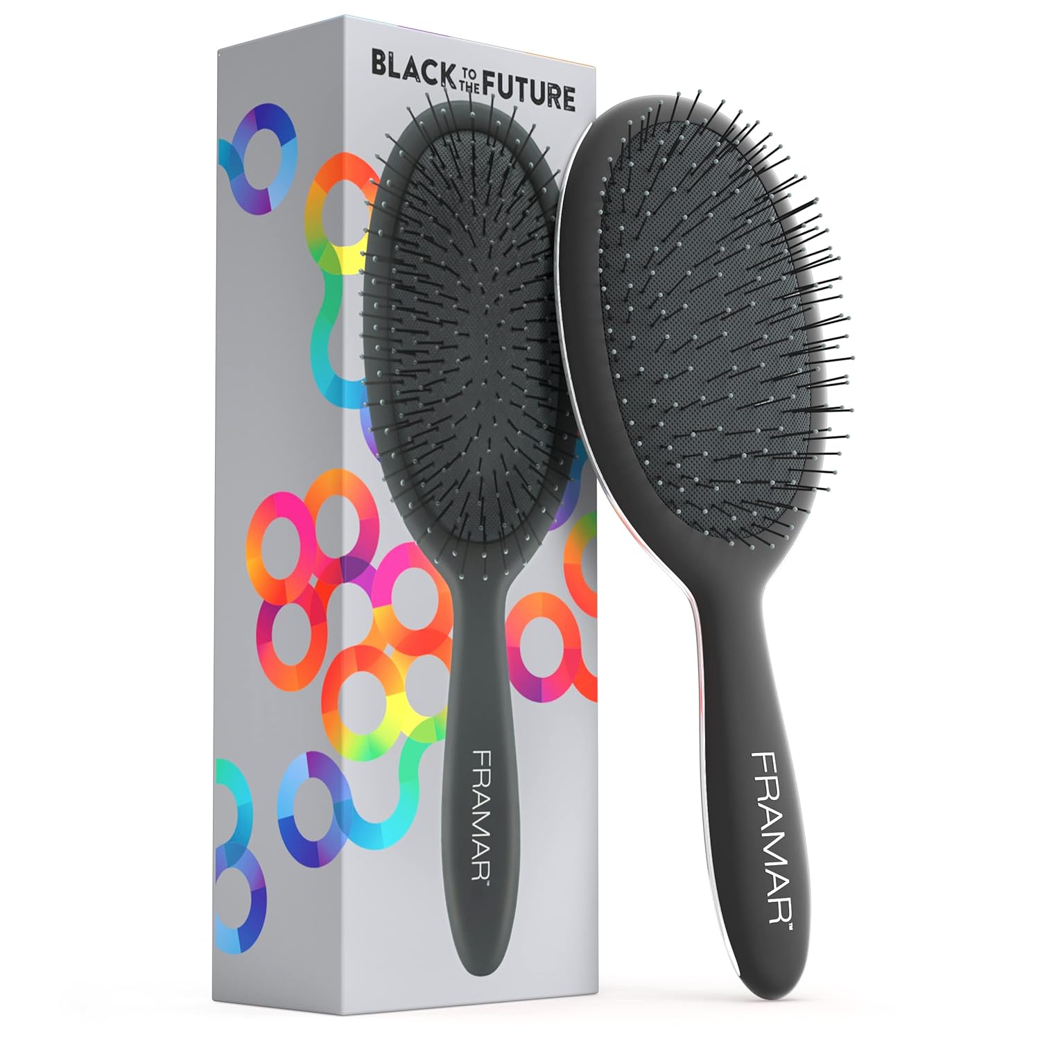 Detalle de Framar Detangling Brush for Curly Hair – Wet and Dry Detangler (Red/Black)