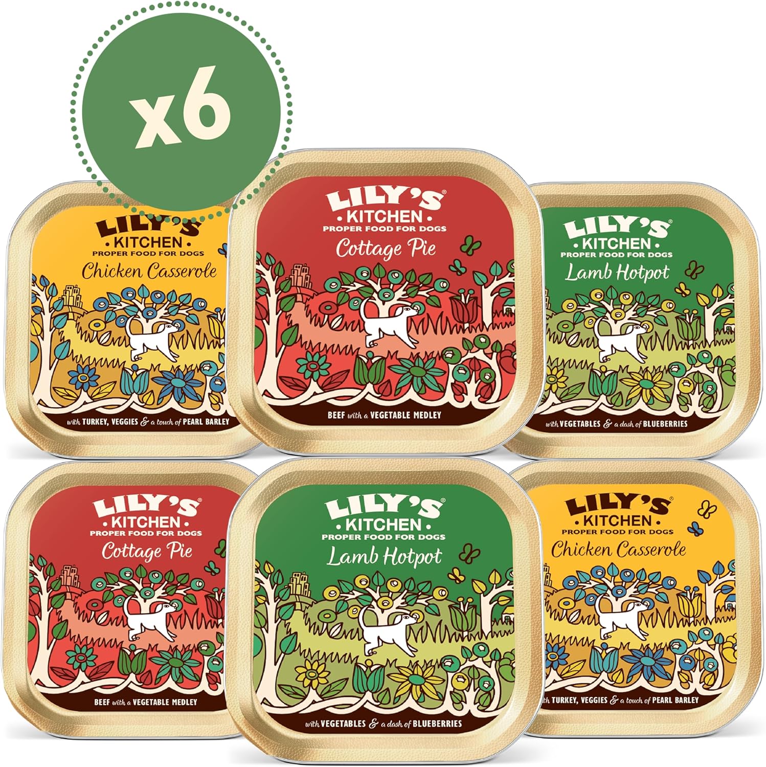 Detalle 2 de Lily's Kitchen Cibo Umido per Cani 6er Vaschette (6 x 150g) – Multipack