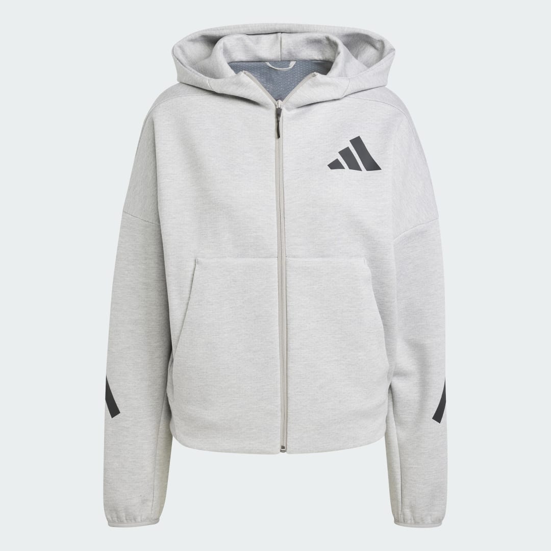 Detalle 2 de Chaqueta con capucha Adidas Z.N.E. gris