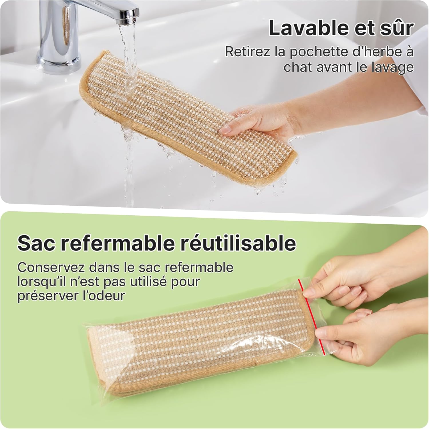 Thumbnail 6 de Lot de 2 jouets Potaroma pour chat avec herbe à chat bio (6000 mg A+) en sisal