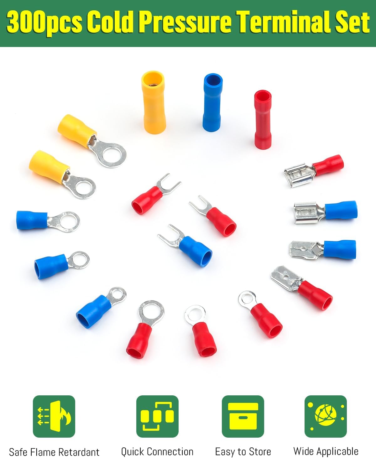 Thumbnail 2 de Bolatus 300Pcs Crimp Connectors 0.5-6.0mm²