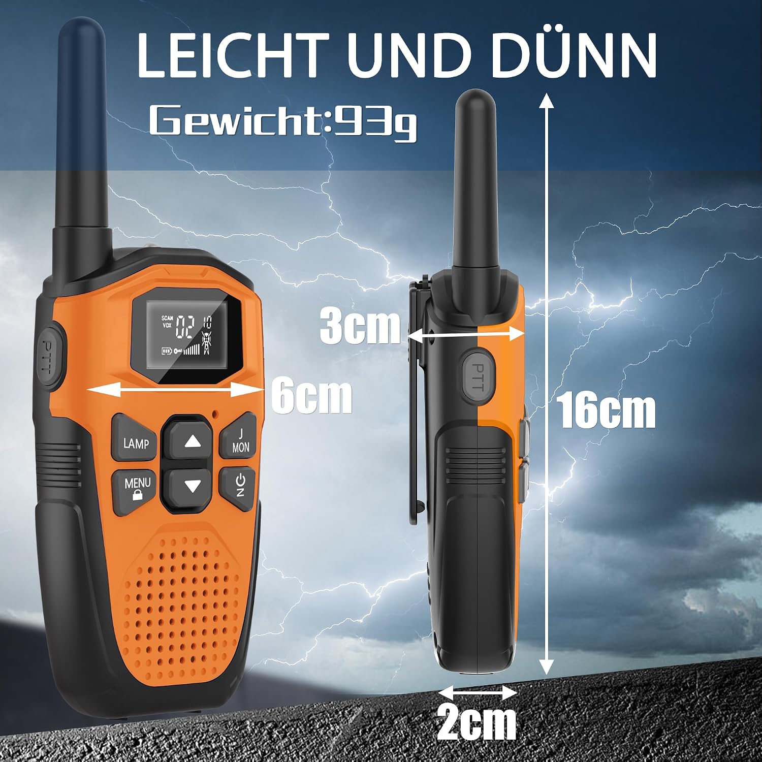 Thumbnail 6 de NXGKET Kinder Walkie-Talkies 2er-Set, aufladbar (Li-Ion) mit Taschenlampe, 16 Kanäle ab 5 Jahre