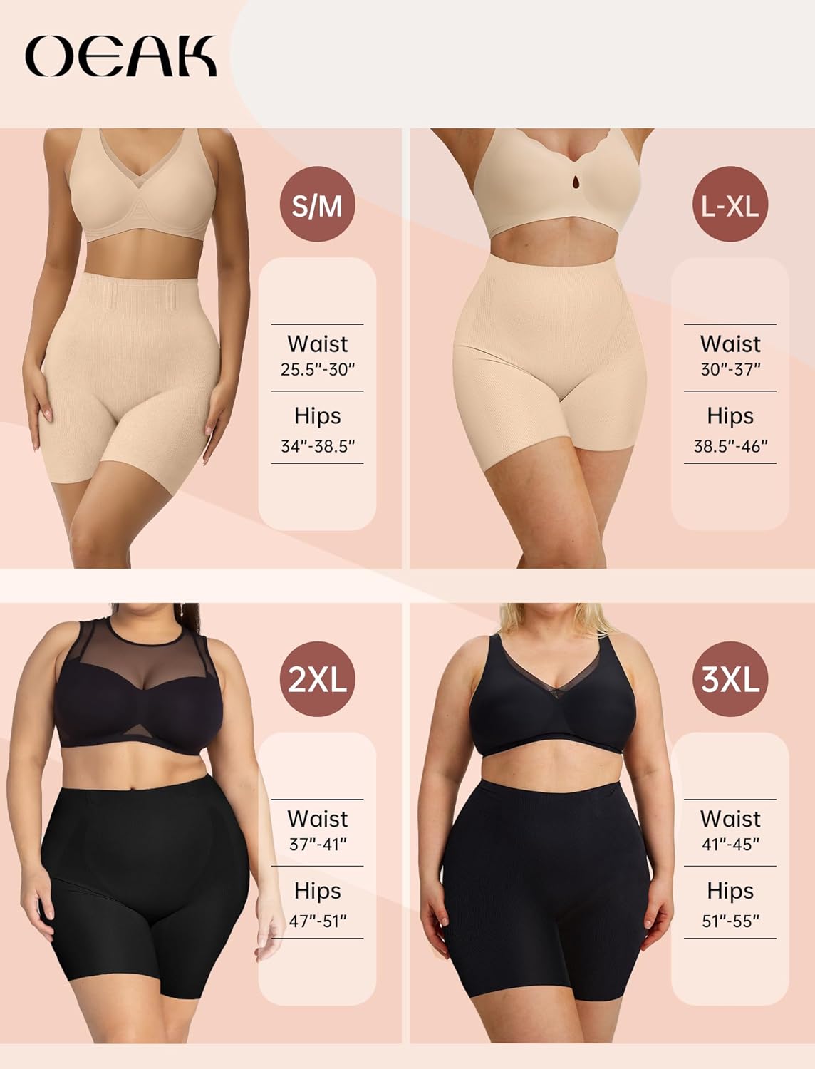Thumbnail 6 de OEAK Tummy Control Shapewear for Women – Seamless High Waisted Body Shaper