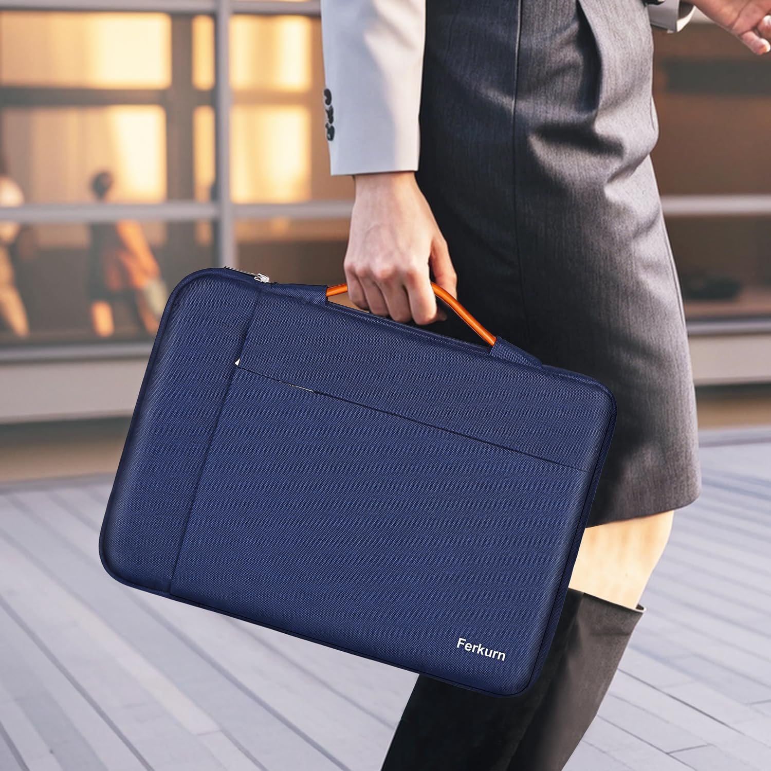 Thumbnail 2 de Ferkurn 14-inch Laptop Sleeve Case – Waterproof Slim Cover (Blue) for MacBook Air/Pro, iPad, Surface Pro and More