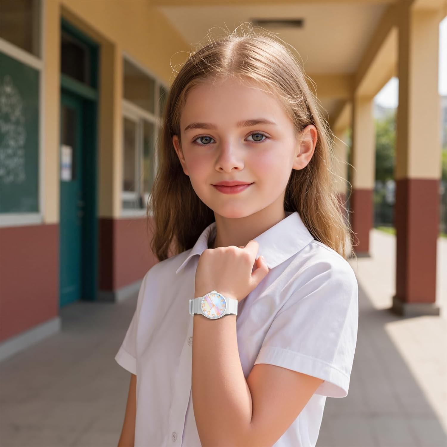 Thumbnail 5 de GUUMUXIN Montre pour Enfant Garçon et Fille — Montre analogique quartz avec bracelet en TPU, étanche 30 m