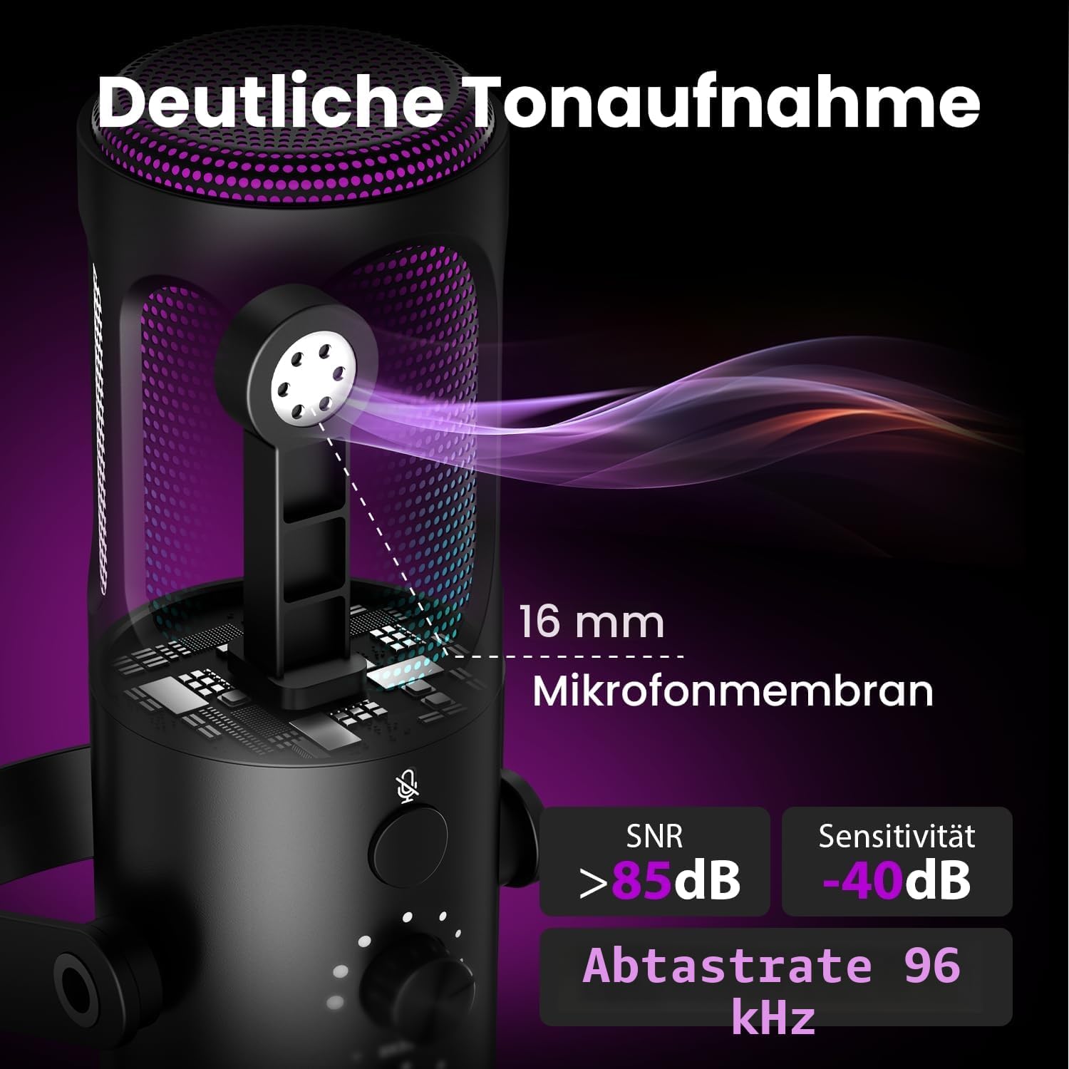 Detalle 2 de Ortizan Gaming Mikrofon PC USB