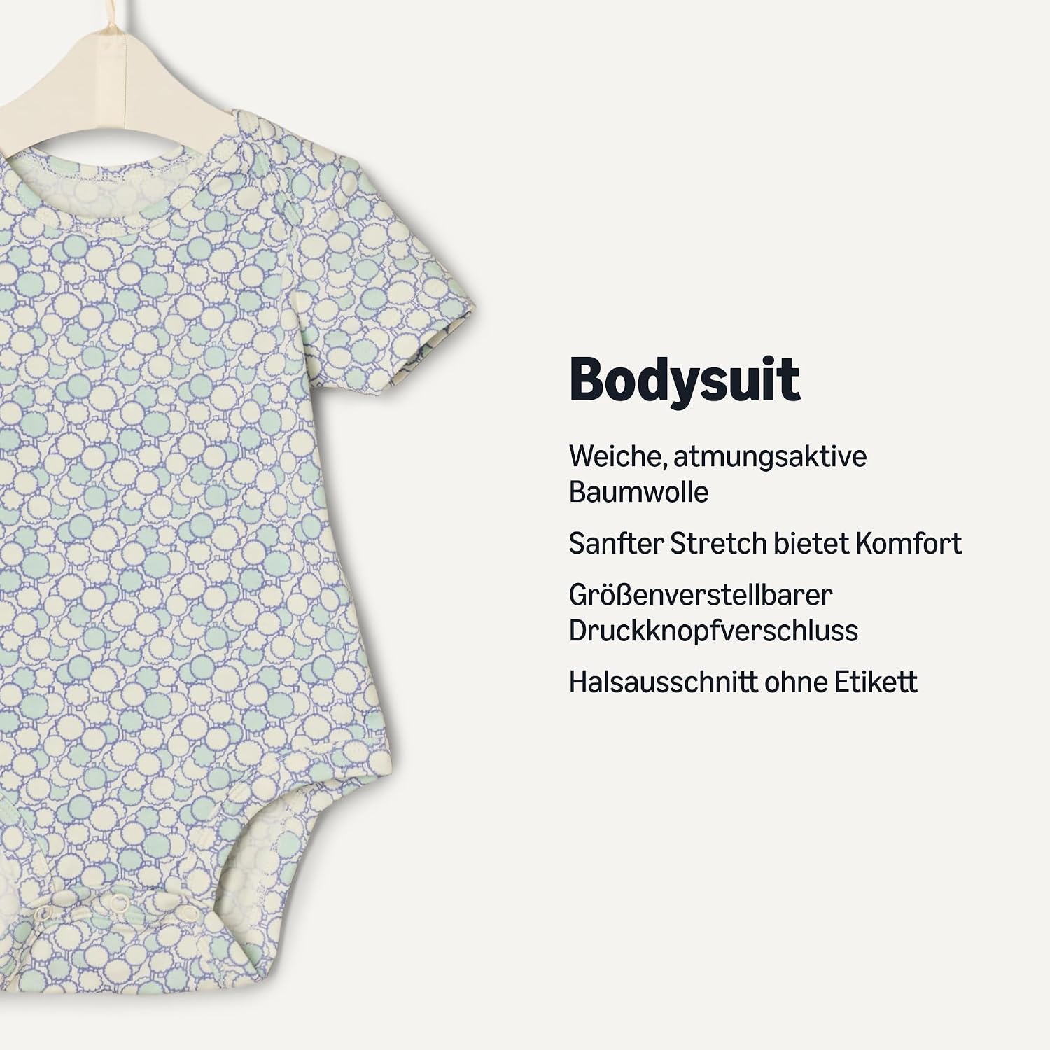 Detalle de Amazon Essentials x Sofia Grainge Unisex Baby Kurzärmliger Bodysuit im 3er-Pack