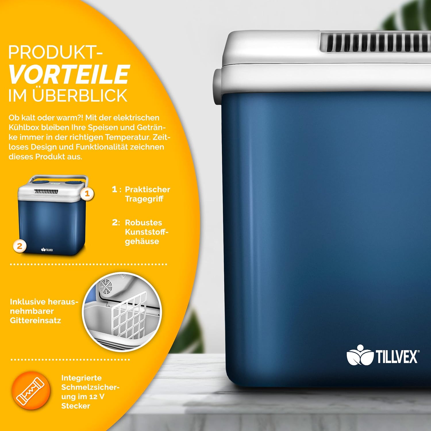 Detalle 1 de tillvex Kühlbox 32L mit Kühl‑und Wärmefunktion