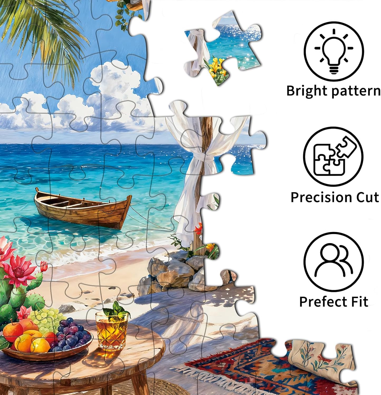 Detalle de Puzzles 1000 Pieces for Adults: Island Bar 1000 Piece Puzzle