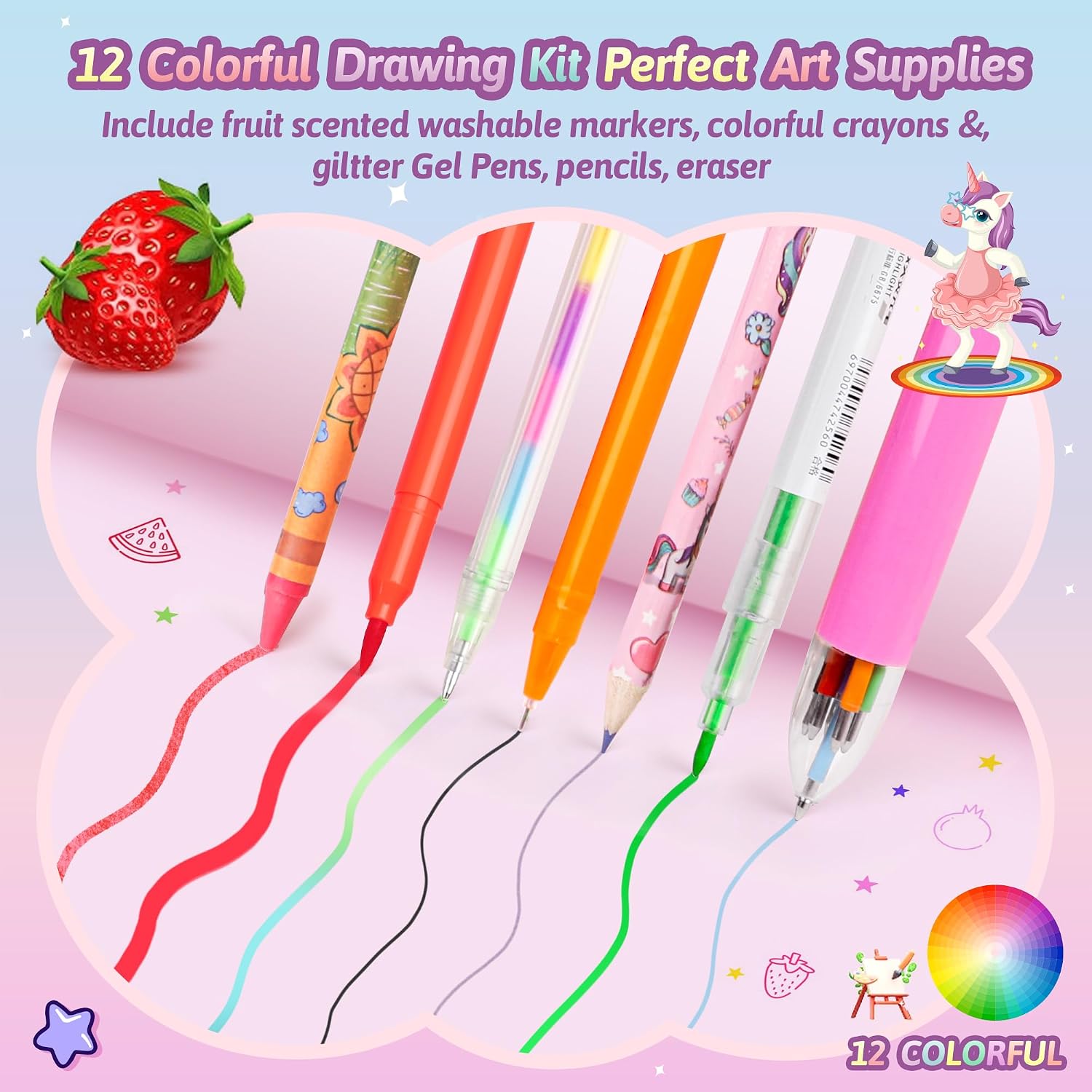 Thumbnail 4 de Hot Bee Colouring Pens: Unicorn-Themed Art Set for 4–7 Year Olds