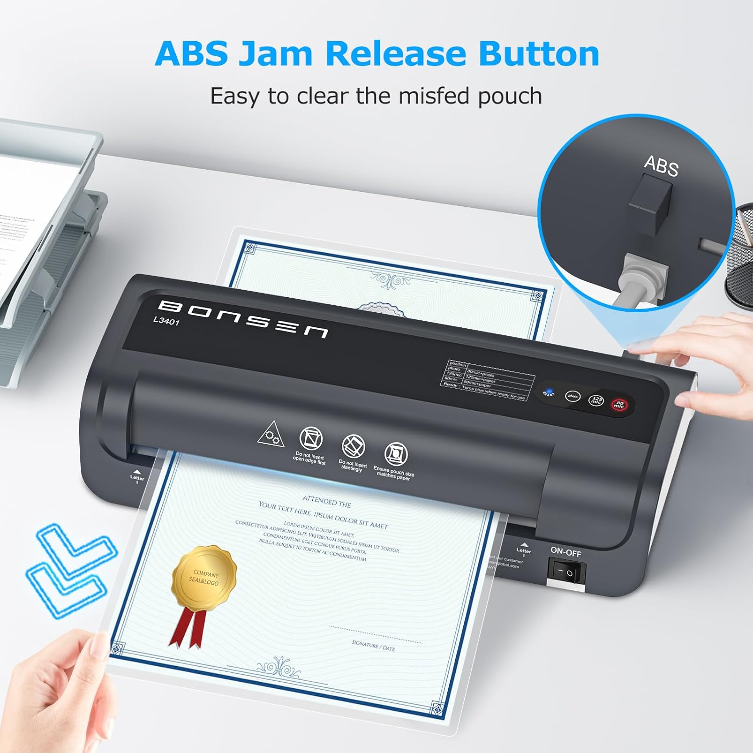 Thumbnail 6 de BONSEN L3401 A4 laminator 60 pouches 📠