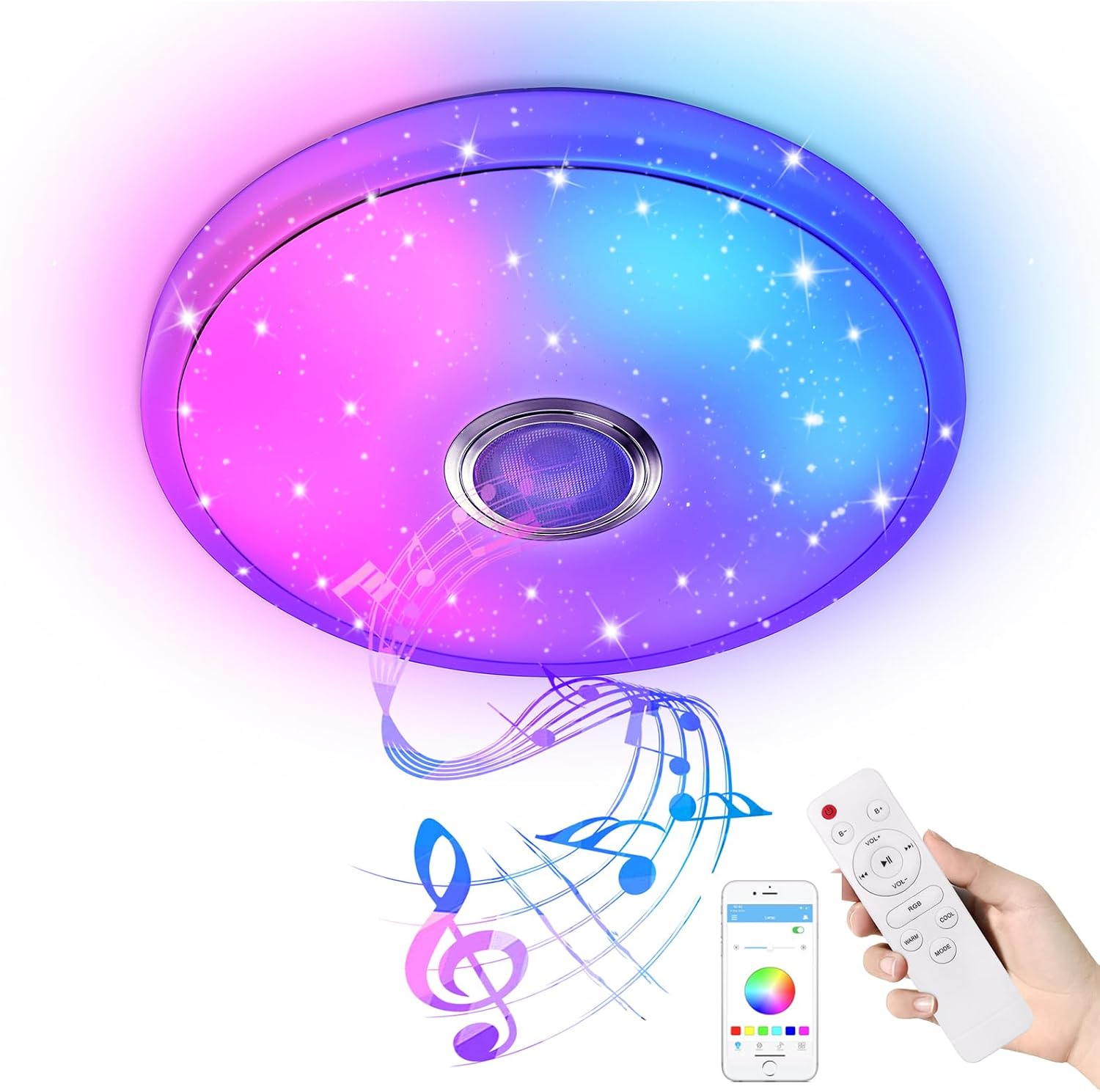 Detalle de YRHome Lámpara de techo LED 36W regulable