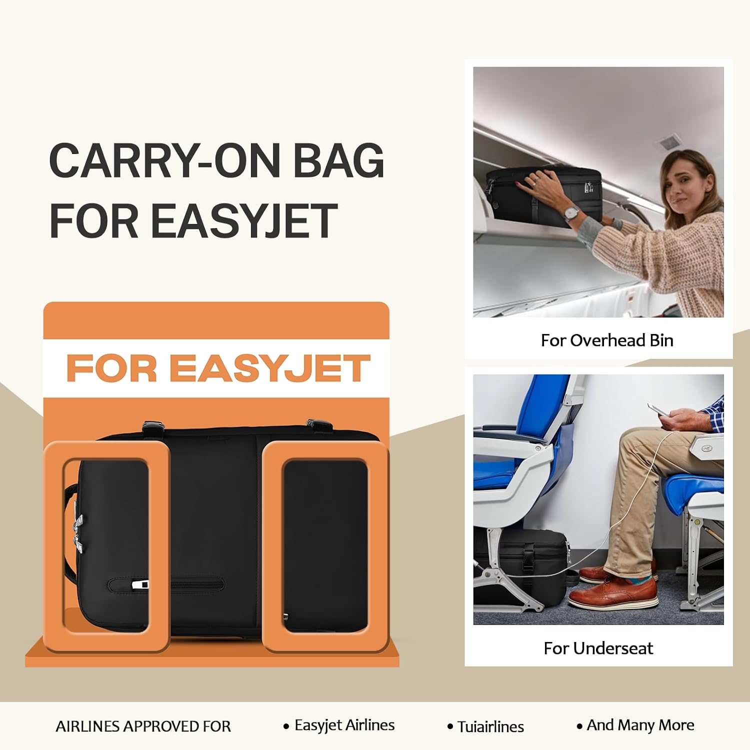 Detalle 2 de Xkdoai Cabin Bag 45x36x20 travel backpack