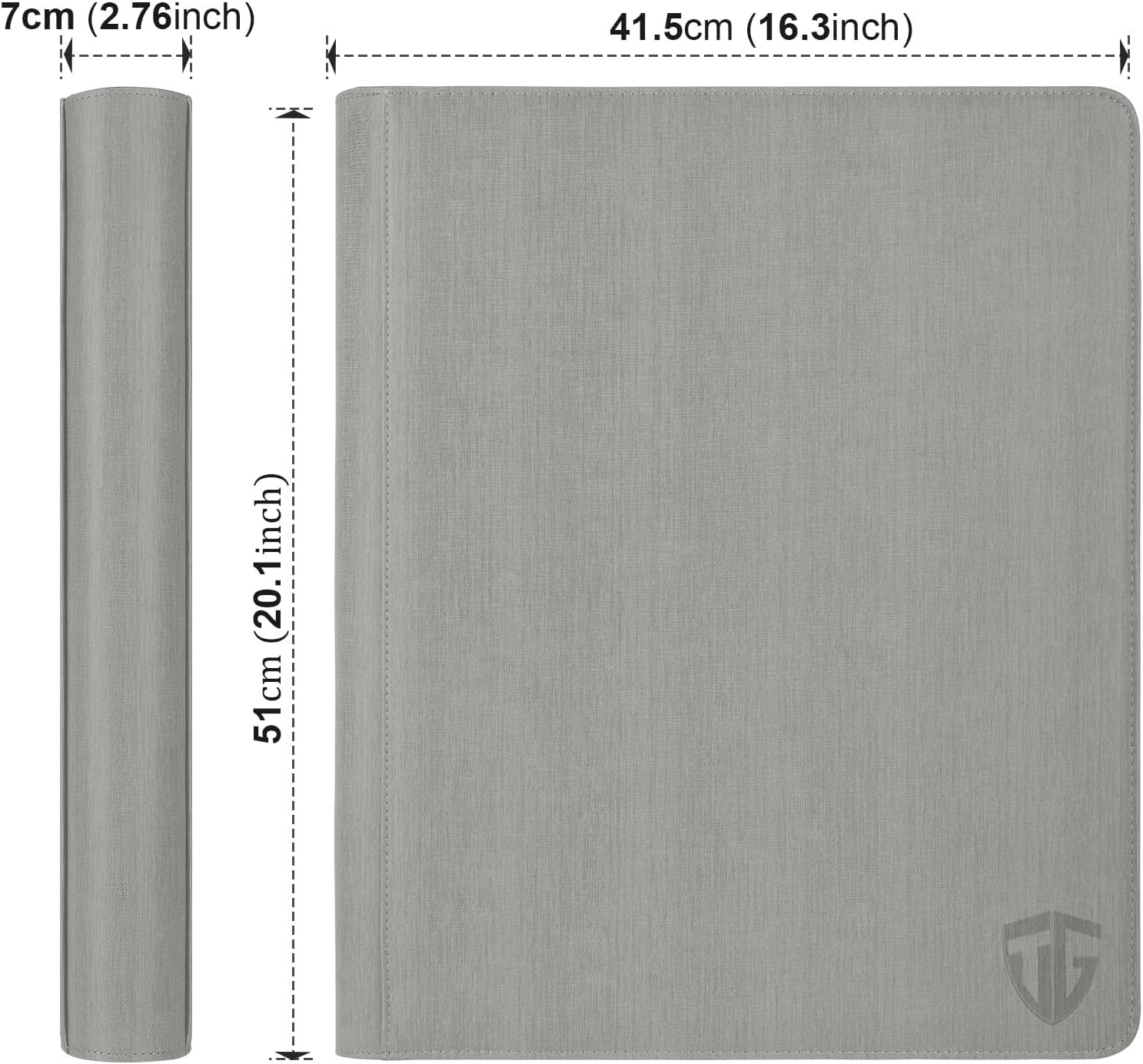 Thumbnail 4 de TCGUARD Toploader Sammelkarten Album für 640 Karten – 16 Fächer Card Binder mit Hüllen für 3x4" Rigid Toploaders, Grau
