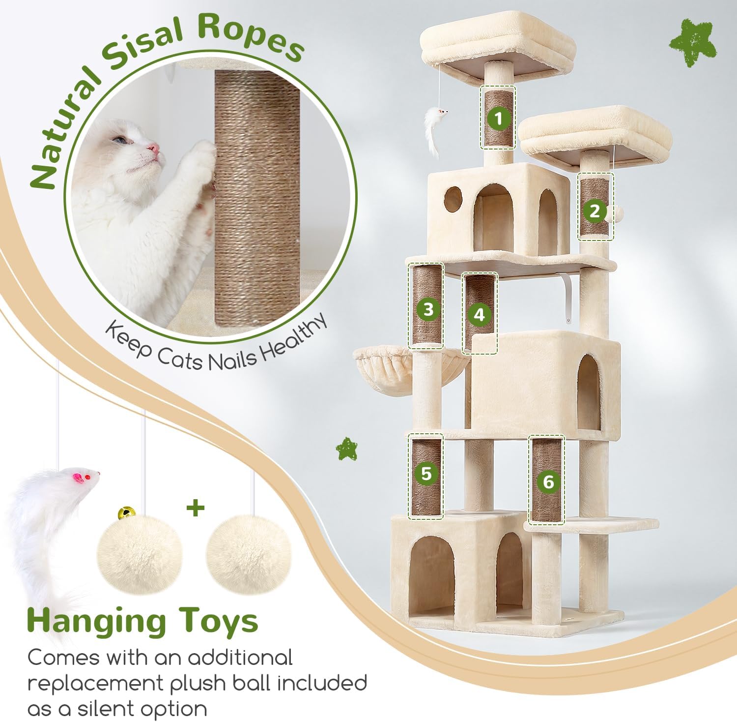 Thumbnail 4 de Globlazer Cat Tree 71-Inch