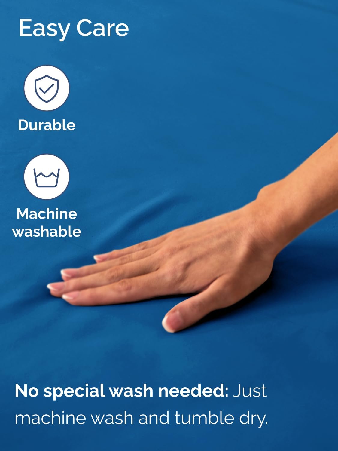 Thumbnail 4 de CGK Unlimited Extra Deep Full Fitted Sheet, Royal Blue Microfiber, 18–24-Inch Fit