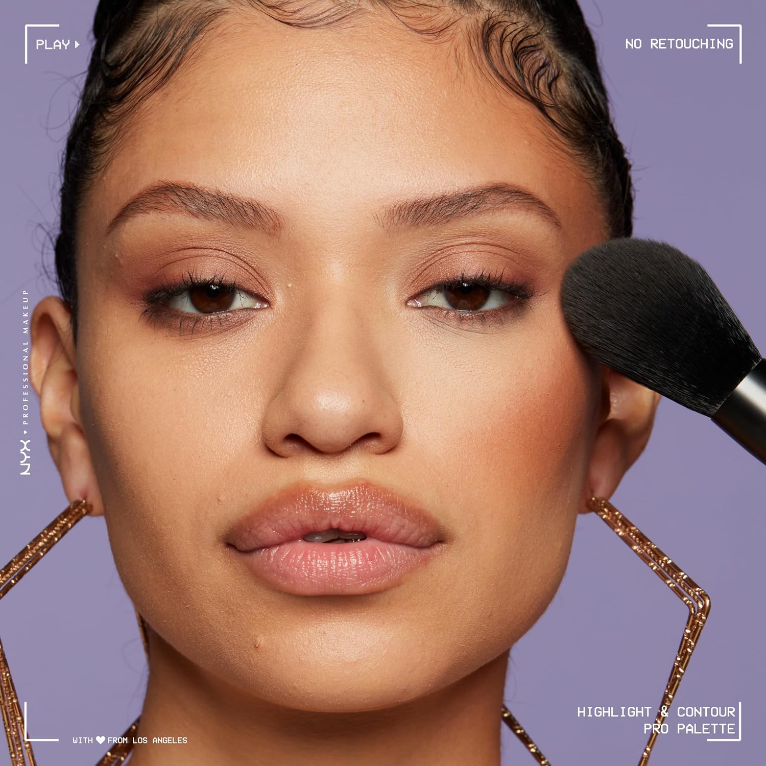 Detalle 2 de NYX Professional Makeup Highlight & Contour Pro Palette – Puder-Konturenkit mit matten & perlmuttfarbenen Tönen