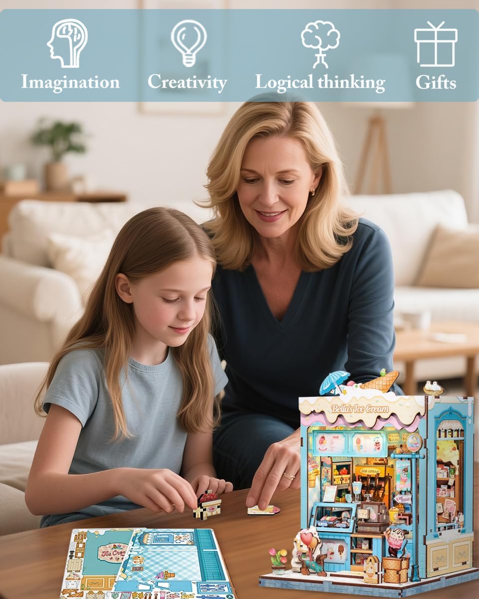Detalle de Cutefun Book Nook DIY kit 196 pieces