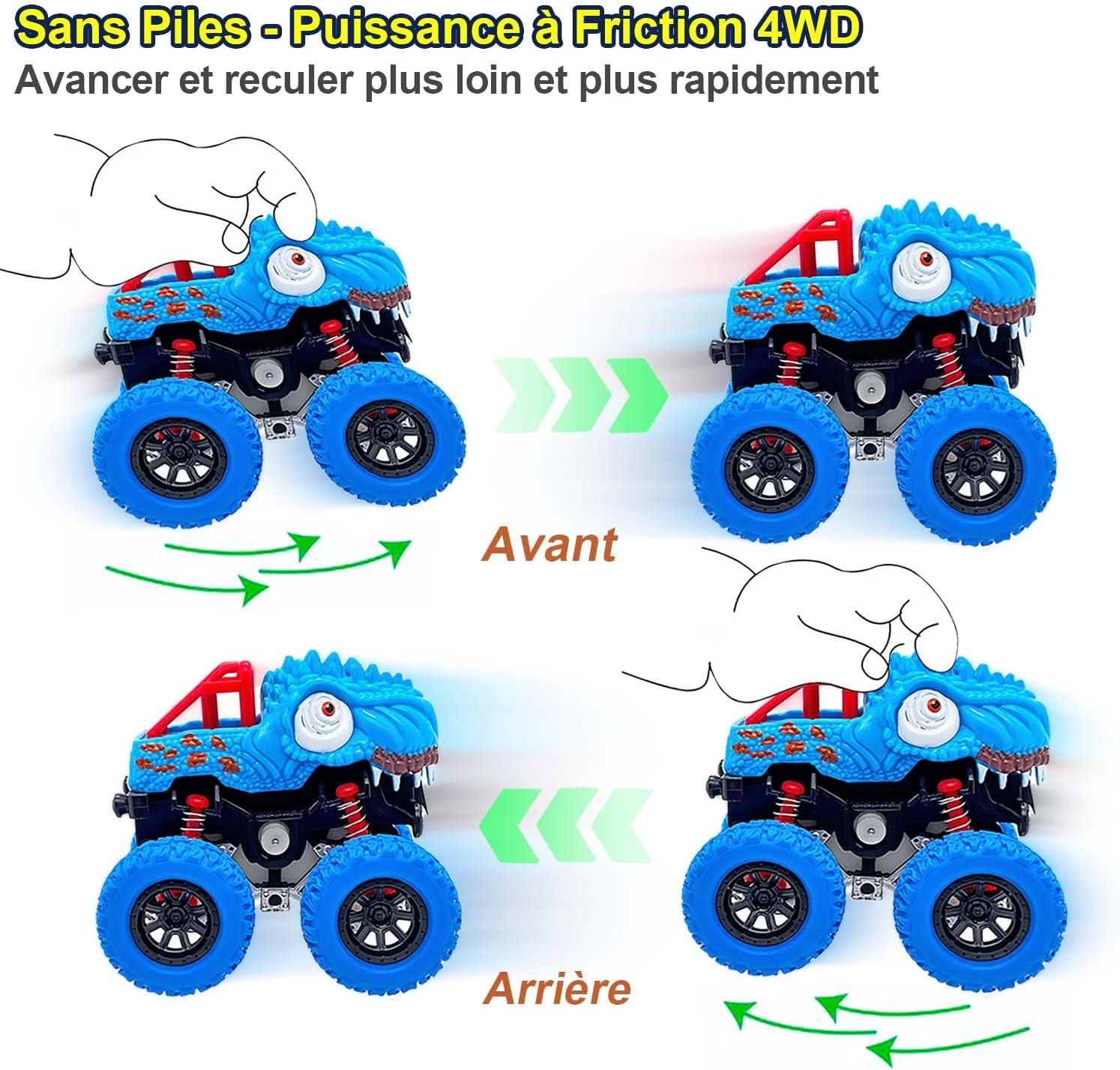 Detalle 2 de Monster Truck Dinosaure Lot de 2