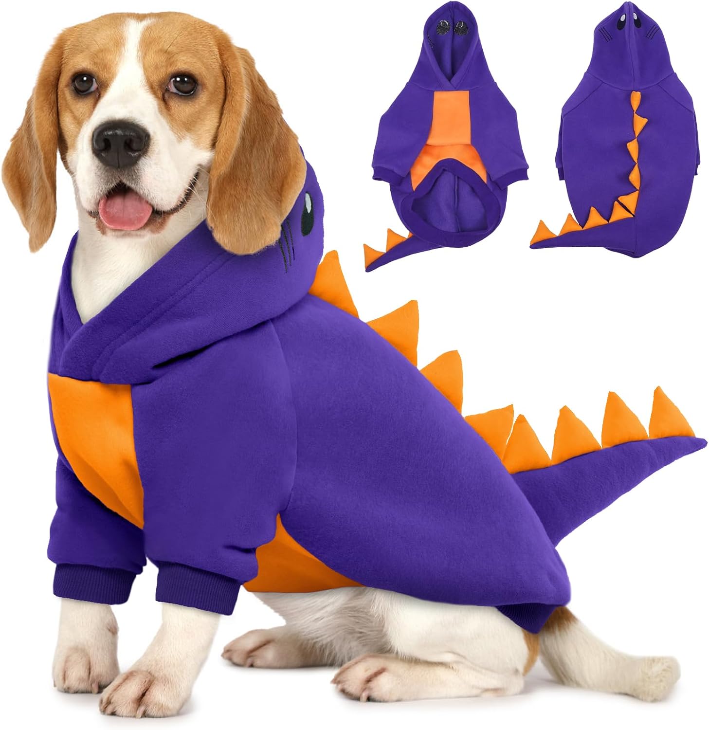 Detalle de Lelepet Halloween Dog Dinosaur Costume Purple L