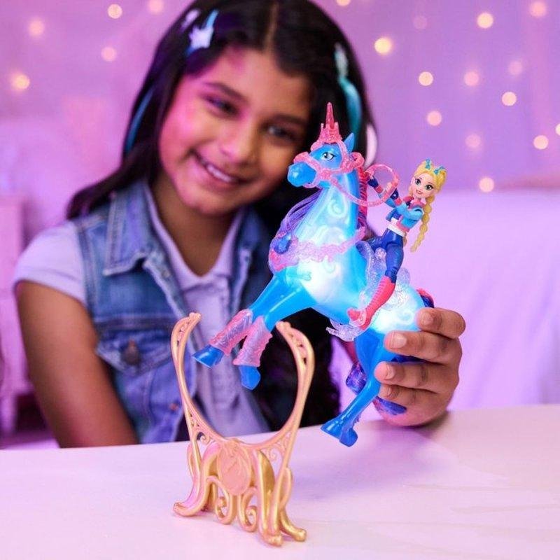 Thumbnail 1 de Spin Master Unicorn Academy Train & Glow River, set interactivo con luces y muñeca articulada
