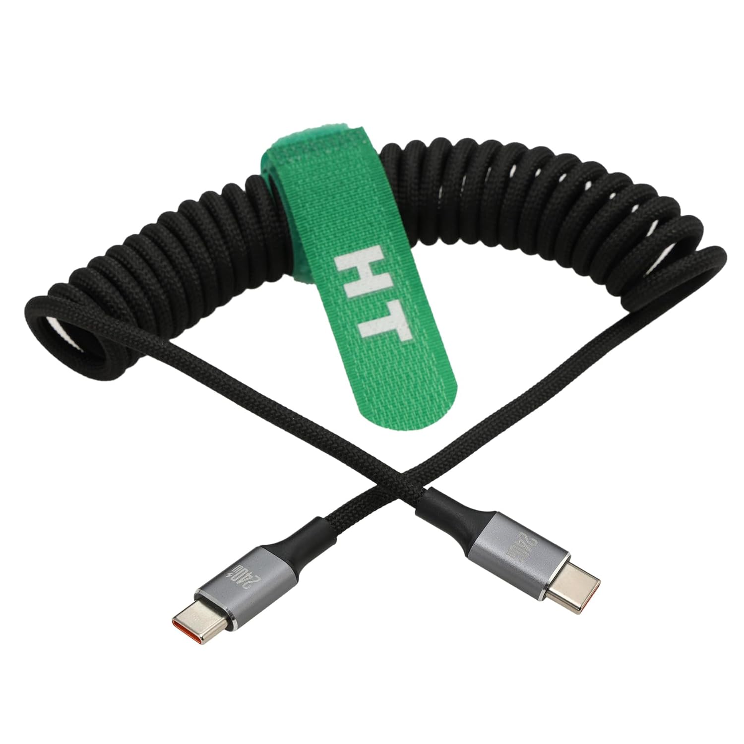 Thumbnail 6 de HangTon USB-C CarPlay Cable: 100W Fast Charging & Braided Coiled USB-C to USB-C Lead