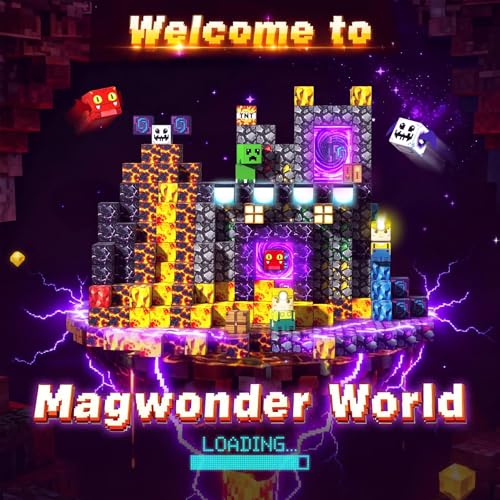 Detalle de COOLJOYA 150 Pièces Construction Magnétique – Cube Magnétique pour enfants (Magma noir & Château médiéval)