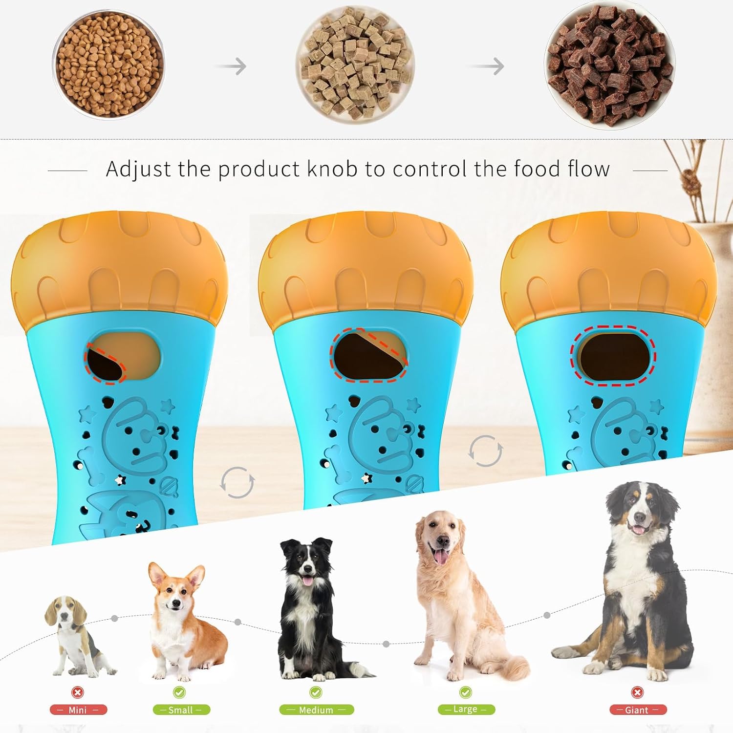 Detalle 2 de Blanlody Interactive Dog Toys: Brain Training Treat Dispenser for All Sizes