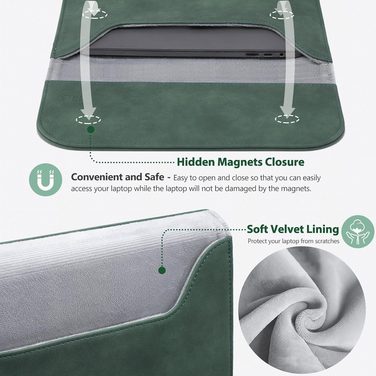 Detalle de HYZUO laptop sleeve 14.17 x 10.03 inch