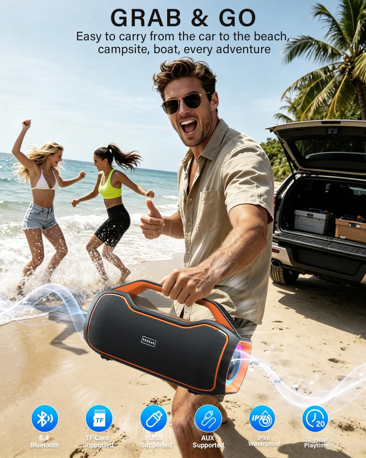 Thumbnail 6 de Portable Bluetooth Speaker Wireless with 200W Peak Power