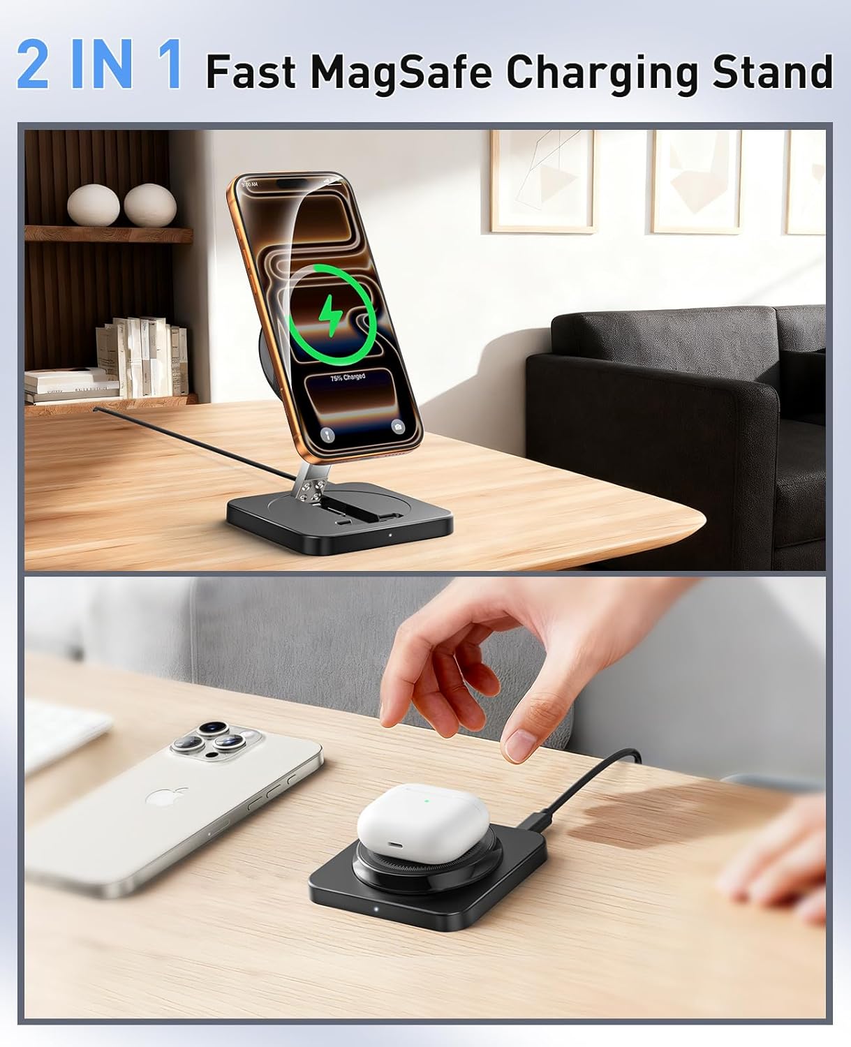 Detalle 2 de Magnetic Wireless Charger 2-Pack 15W
