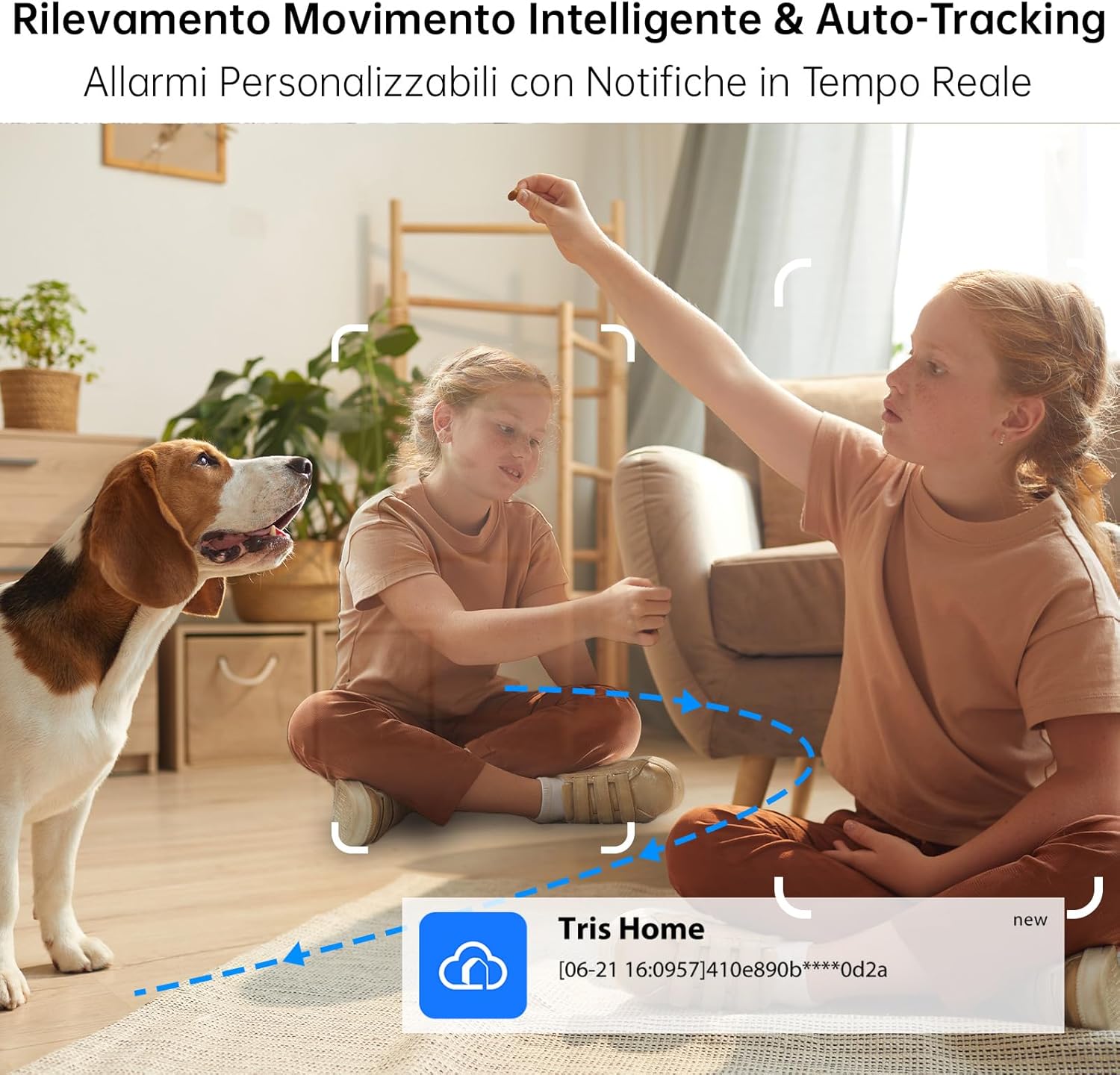 Detalle de CiKiKWXO 2K Telecamera WiFi Interno (2 pezzi) – Sorveglianza 2K, Pan/Tilt e Trasmissione Bidirezionale