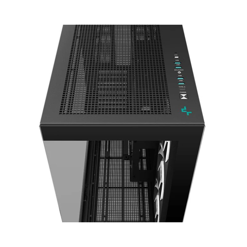 Detalle 2 de DeepCool CH780 ARGB semitorre ATX con USB-C negra 🖥