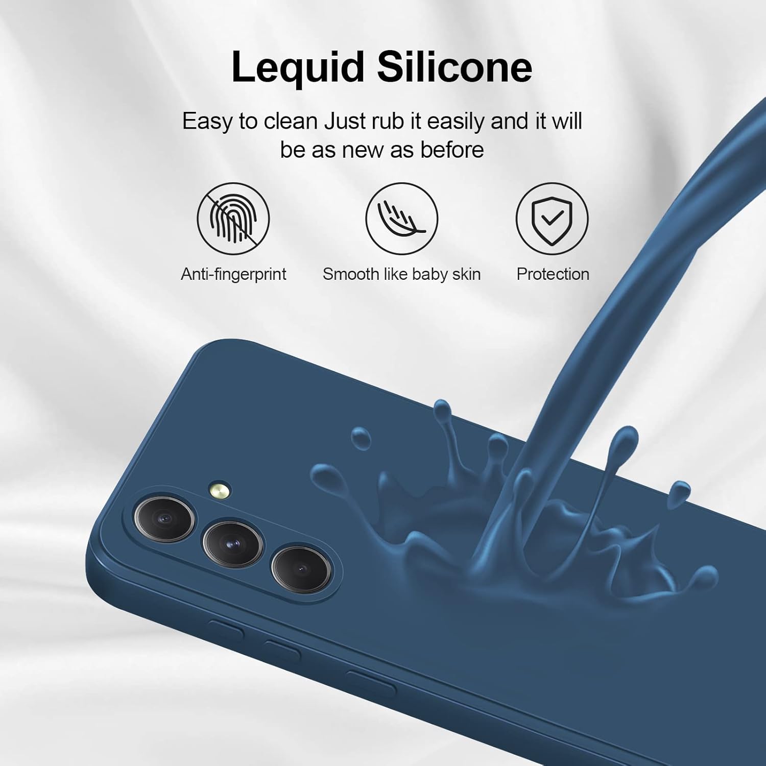 Thumbnail 3 de GiiYoon Hülle für Samsung Galaxy A54 5G – perfekter Rundumschutz aus Liquid Silicone, Blau
