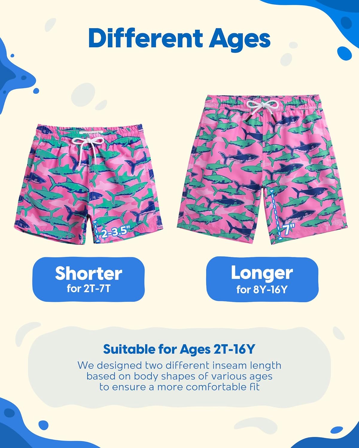 Thumbnail 5 de maamgic Boys Swim Trunks (Toddler & Little Boys) Quick-Dry Swim Shorts