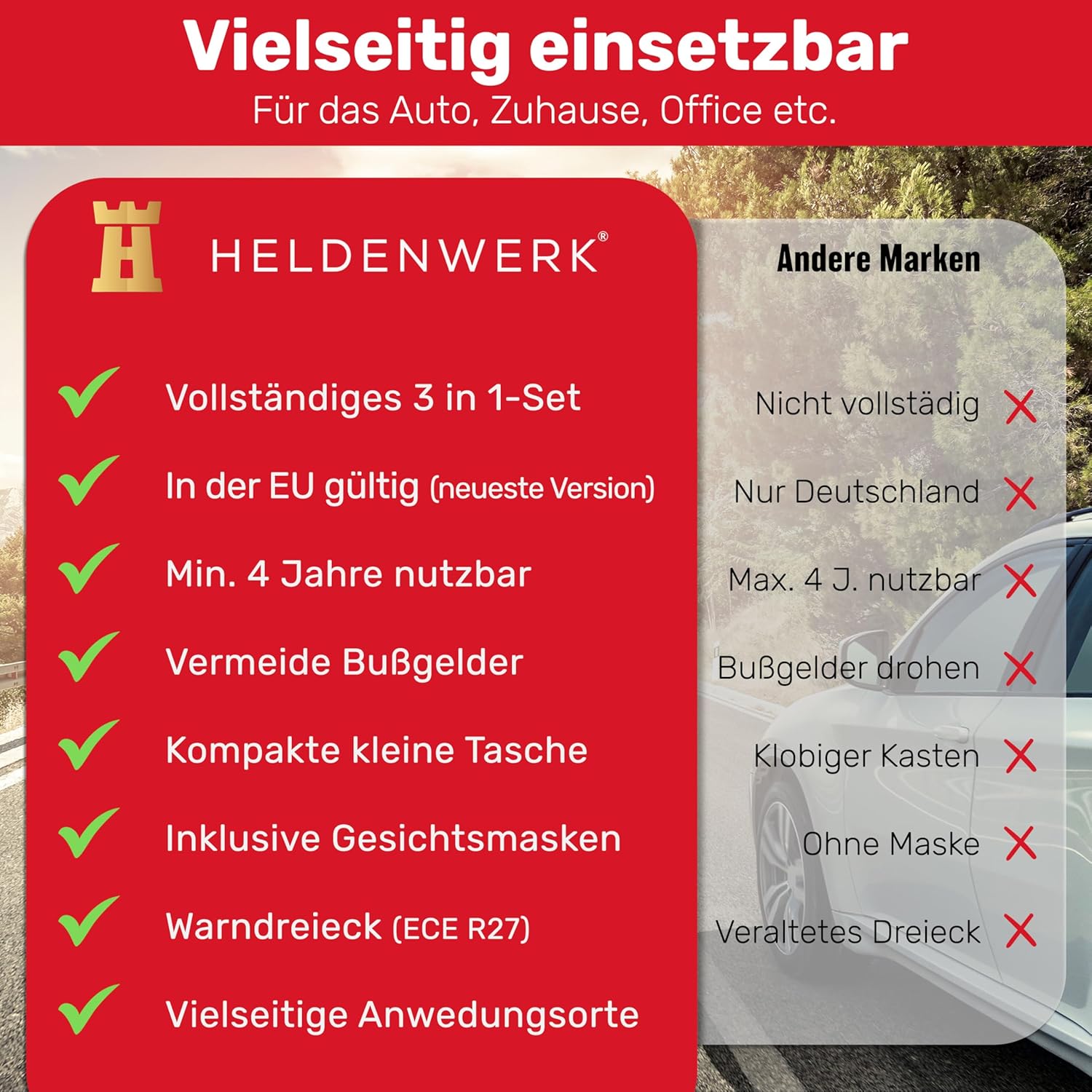 Thumbnail 6 de KFZ Kombitasche 3‑in‑1 Verbandskasten DIN 13164