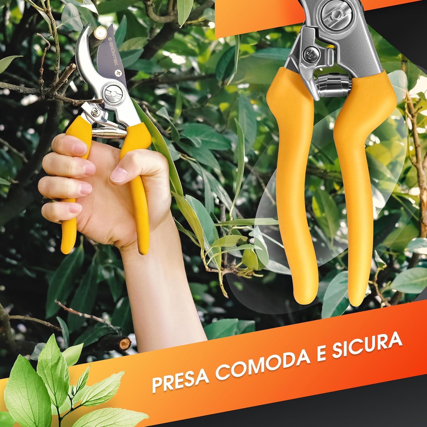 Thumbnail 3 de GRÜNTEK Forbici Cesoie da Potatura Giardino 21 cm con lama Giapponese – modello universale